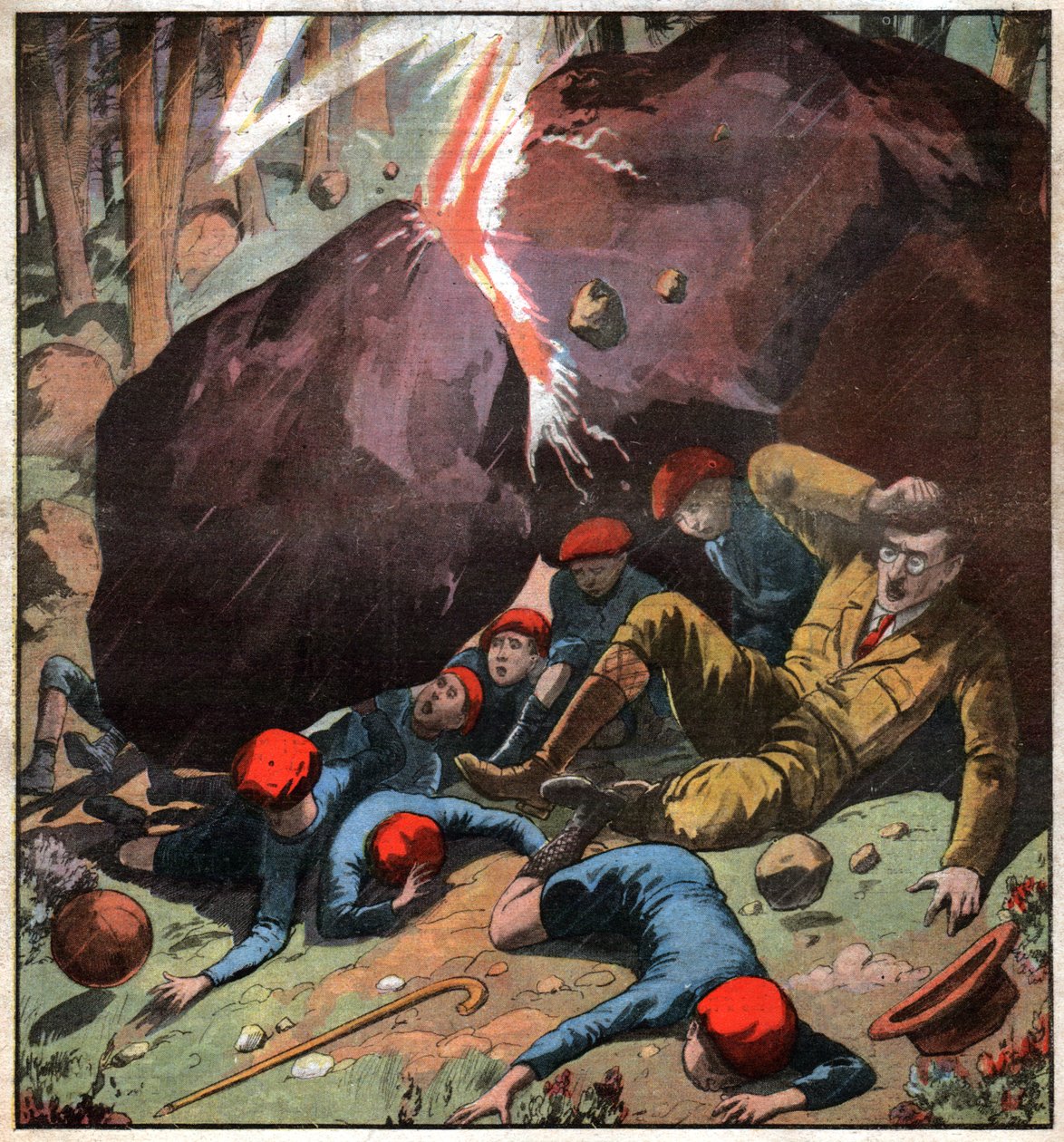 Niños golpeados por el rayo de Ferdinand Georg Waldmuller