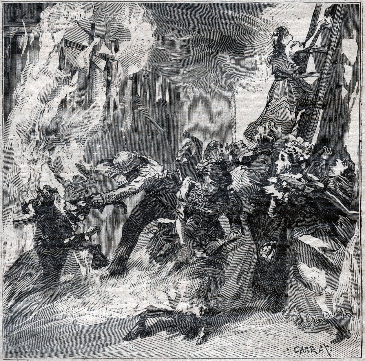 Incendio en el Bazar de la Caridad de . .