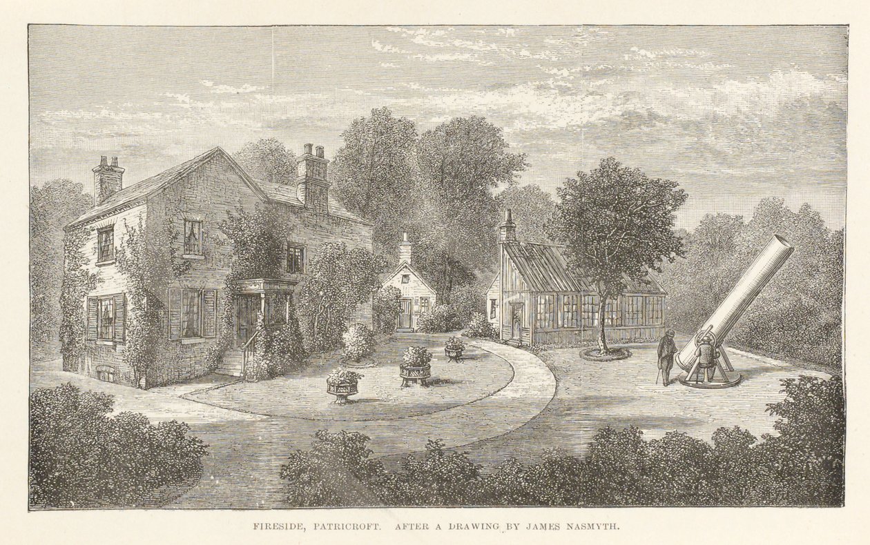 Hogar, Patricroft, después de un dibujo de James Nasmyth, c 1840 de Frederick (attr. to) Barnard