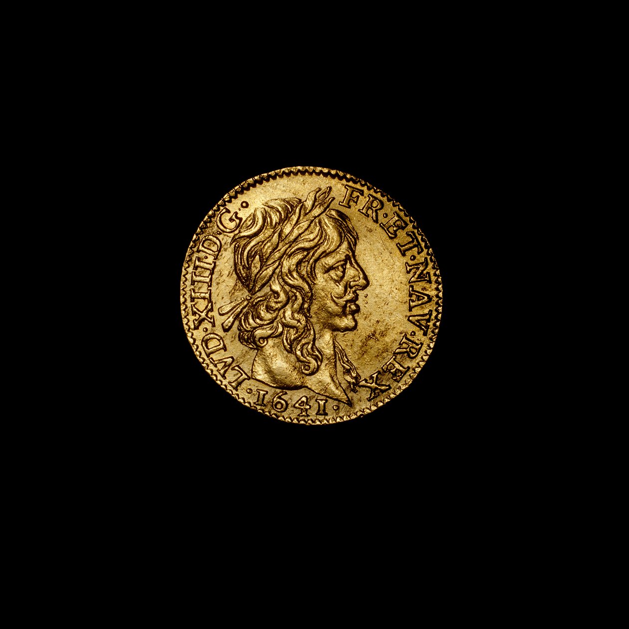 Moneda francesa que representa a Luis XIII de Hippolyte Lalaise Devéria