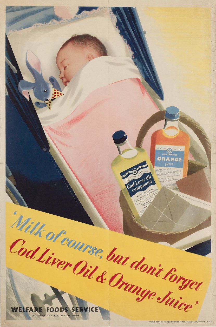 Educación para la salud: Leche, por supuesto, cartel, c 1950 de Frederick (attr. to) Barnard