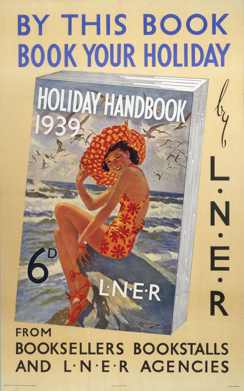 Manual de vacaciones 1939, cartel de LNER de Ferdinand Georg Waldmuller