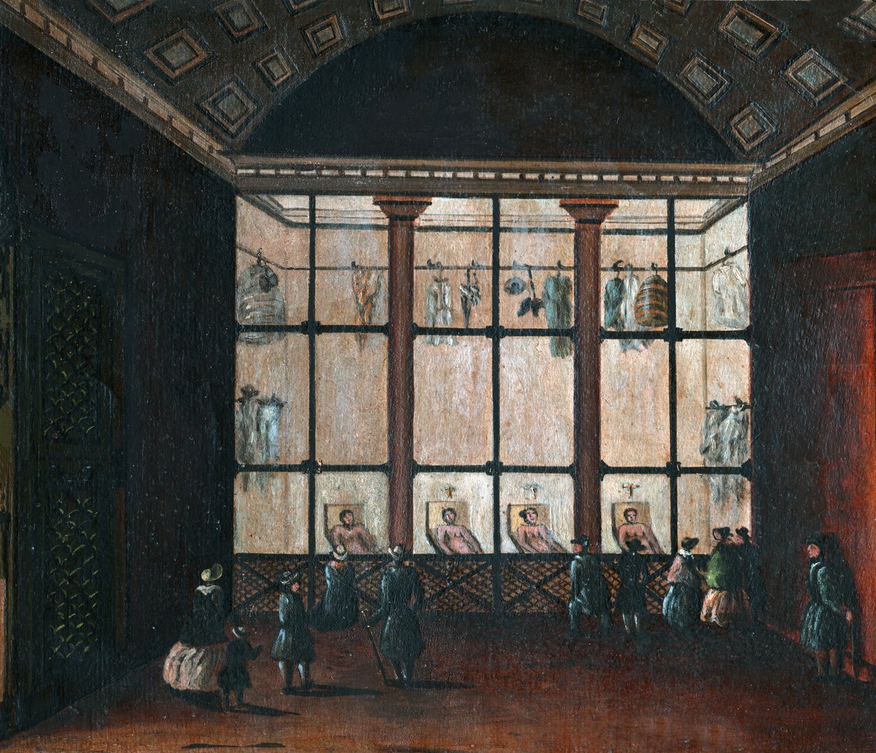 Interior de la Morgue en París de . .