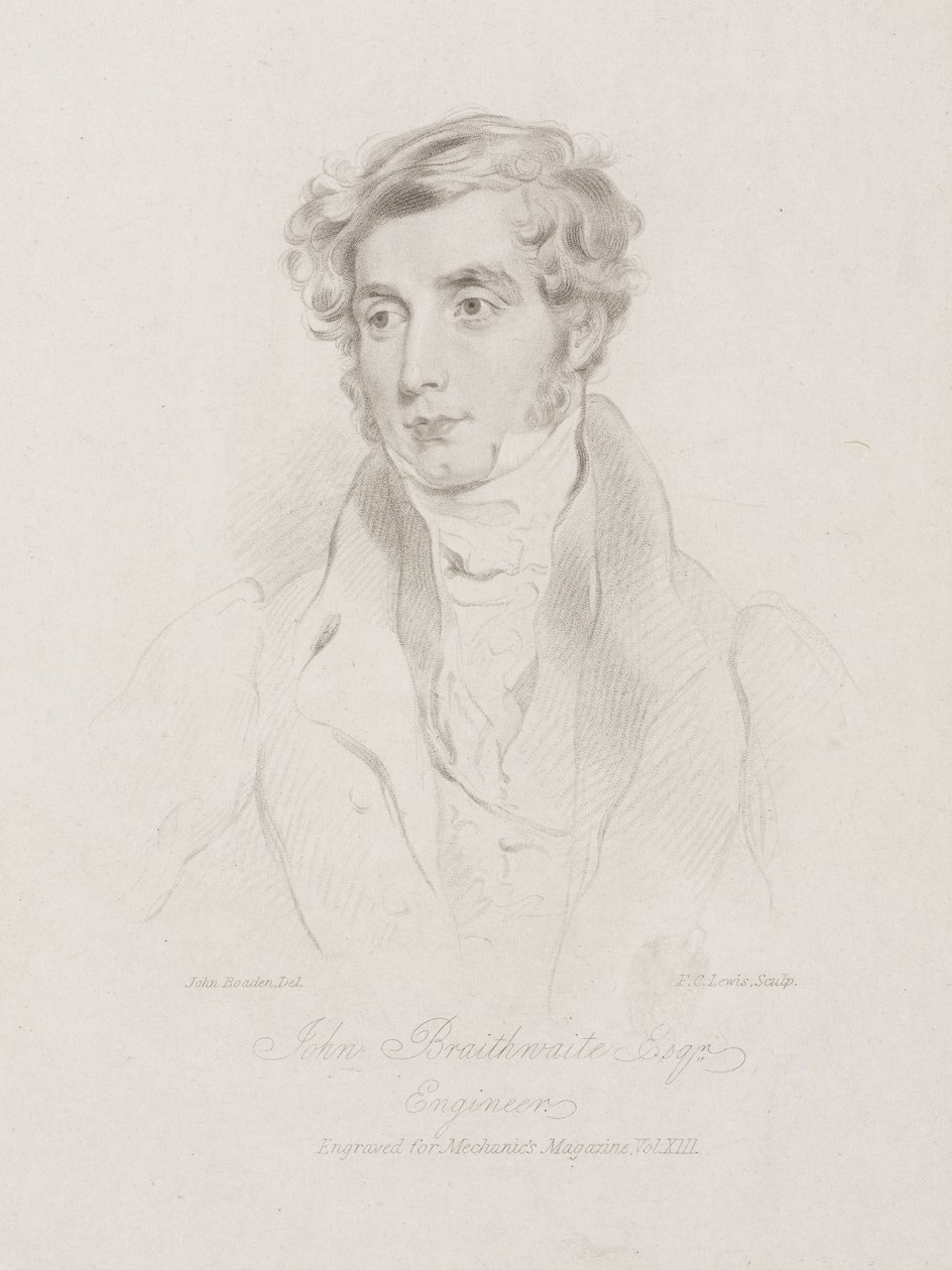 John Braithwaite, ingeniero británico, c 1830 de Frederick (attr. to) Barnard