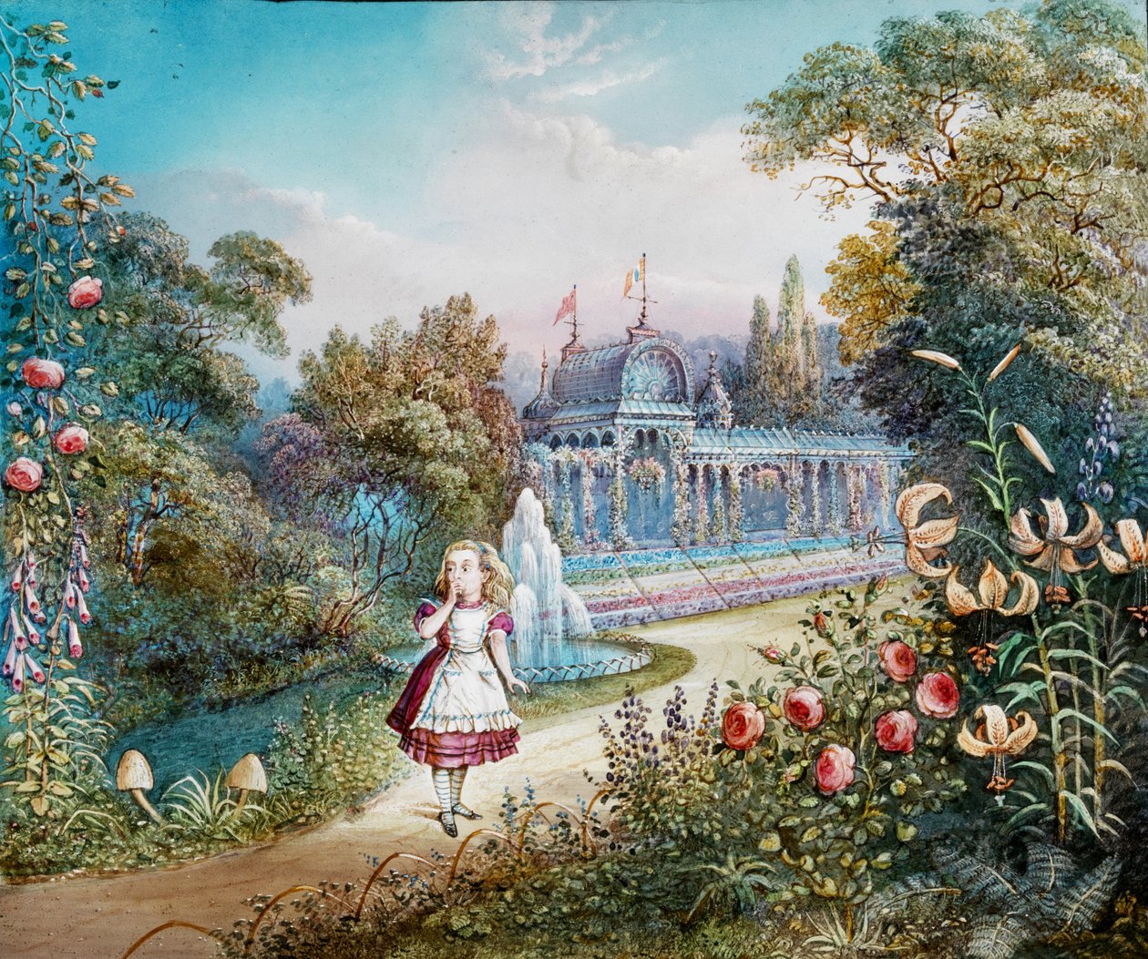 Las Aventuras de Alicia en el País de las Maravillas - Alicia en el País de las Maravillas, linterna mágica de Frederick (attr. to) Barnard