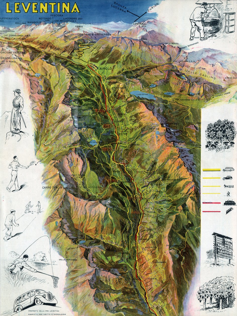 Valle Leventine, ca 1930-1940 de . .