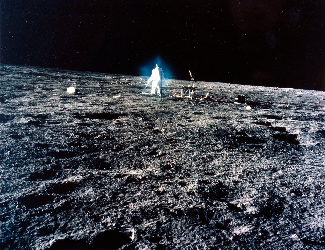 Vuelo espacial tripulado, EE.UU., Apollo 12 astronauta del Apollo 12 en la Luna de Ferdinand Georg Waldmuller