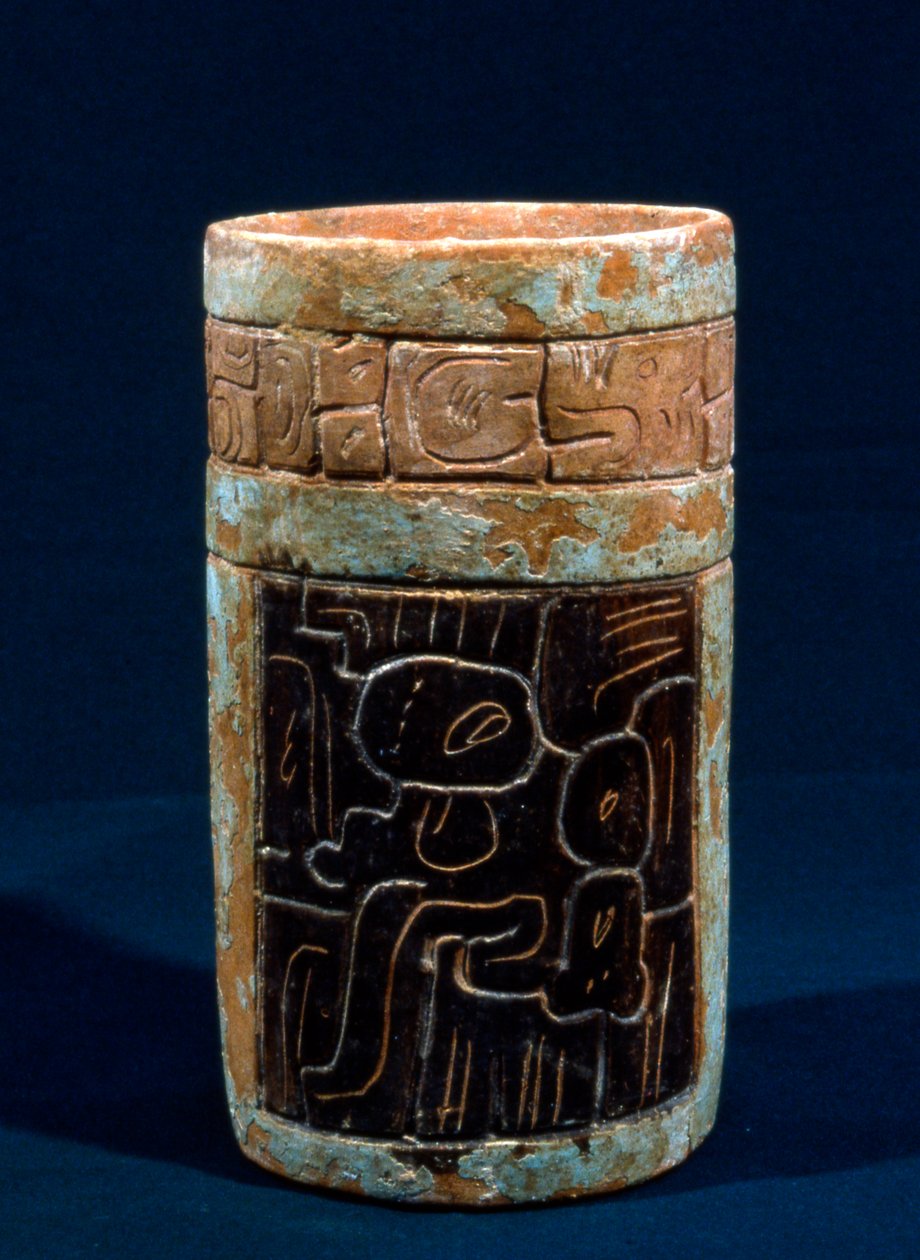 Vasija funeraria maya de Tikal, Petén, Guatemala, período Clásico, c.300-900 d.C. de Hippolyte Lalaise Devéria