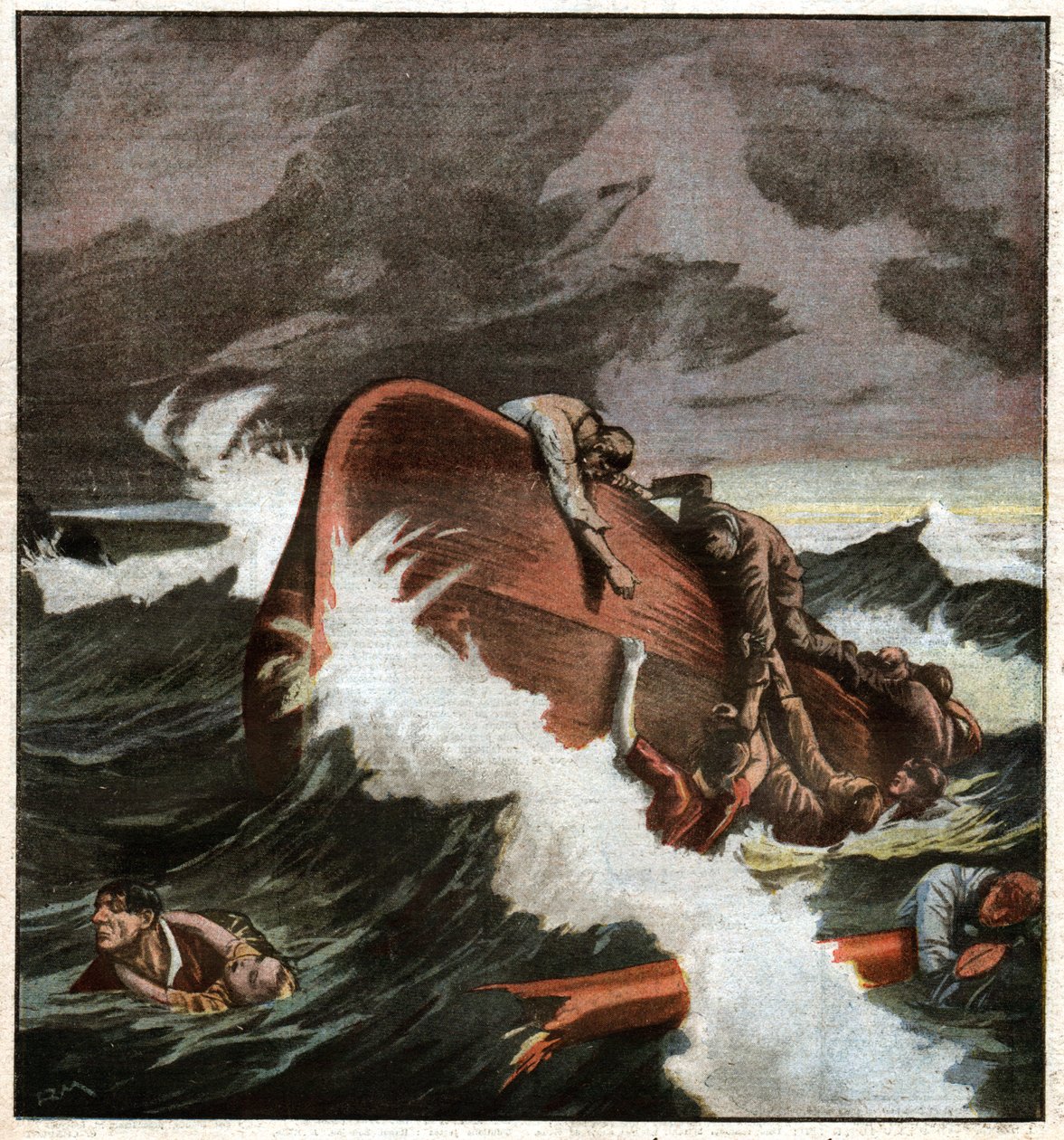 Naufragio de una barca en el Mediterráneo de Ferdinand Georg Waldmuller