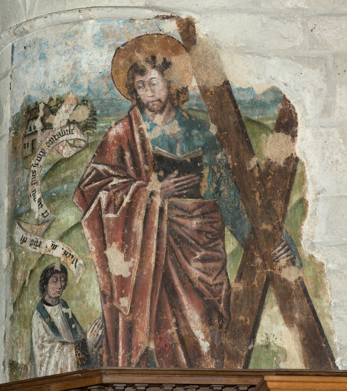 Iglesia parroquial (Parochiekerk Onze-Lieve-Vrouw). Interior. El coro. Pintura mural. de . .