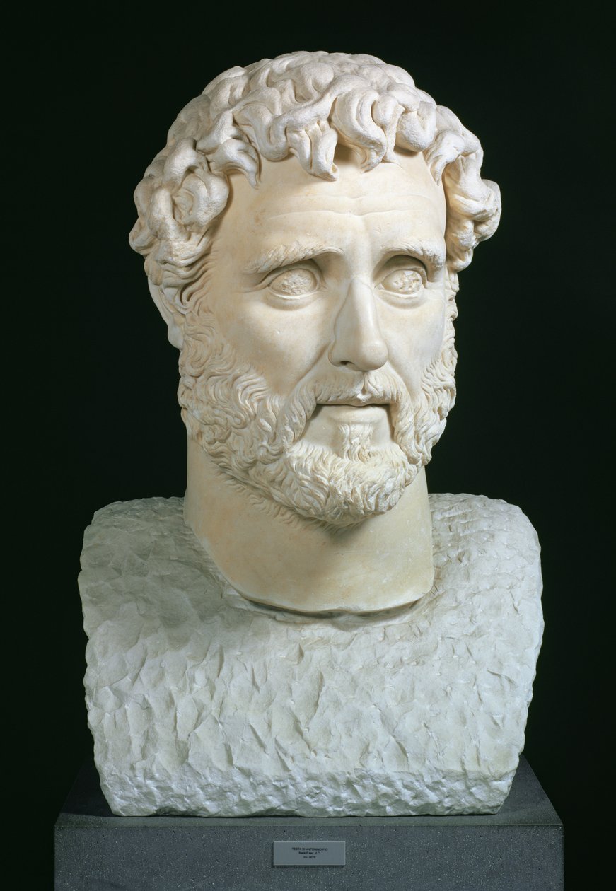 Busto retrato del emperador Antonino Pío (86-161) de las Termas de Caracalla, Roma, c.140 de Hippolyte Lalaise Devéria