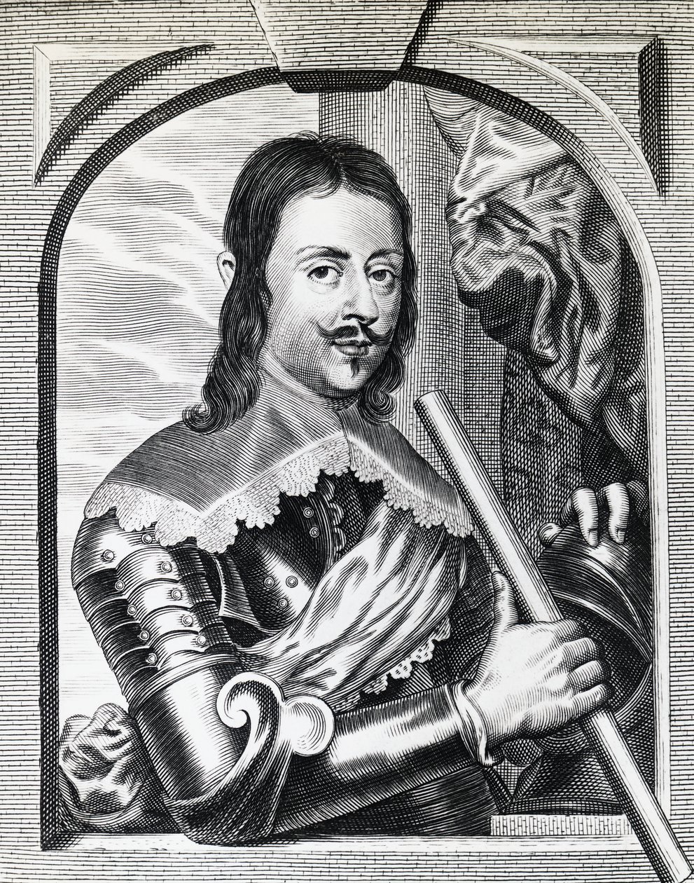 Retrato de Fernando II de Médici (1610-1670) en 1645, Gran Duque de Toscana, grabado de William Walcutt