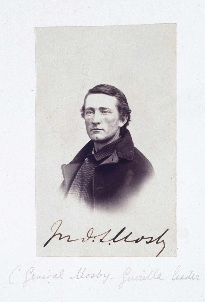 Retrato del General Mosby, líder guerrillero confederado, c. 1863 de Frederick (attr. to) Barnard