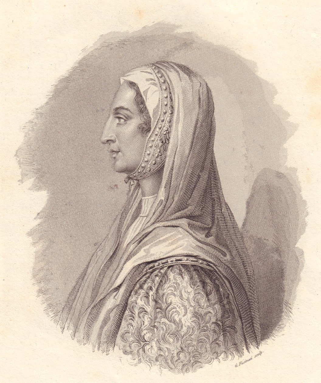Retrato de la noble italiana Beatrice Lascaris di Tenda (1372-1418) de William Walcutt