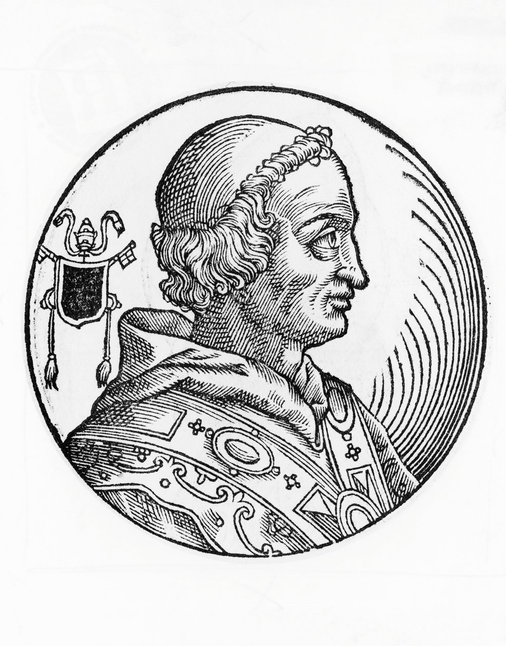 Retrato de Juan V (635-686), 82º Papa de la Iglesia Católica desde 685 de William Walcutt