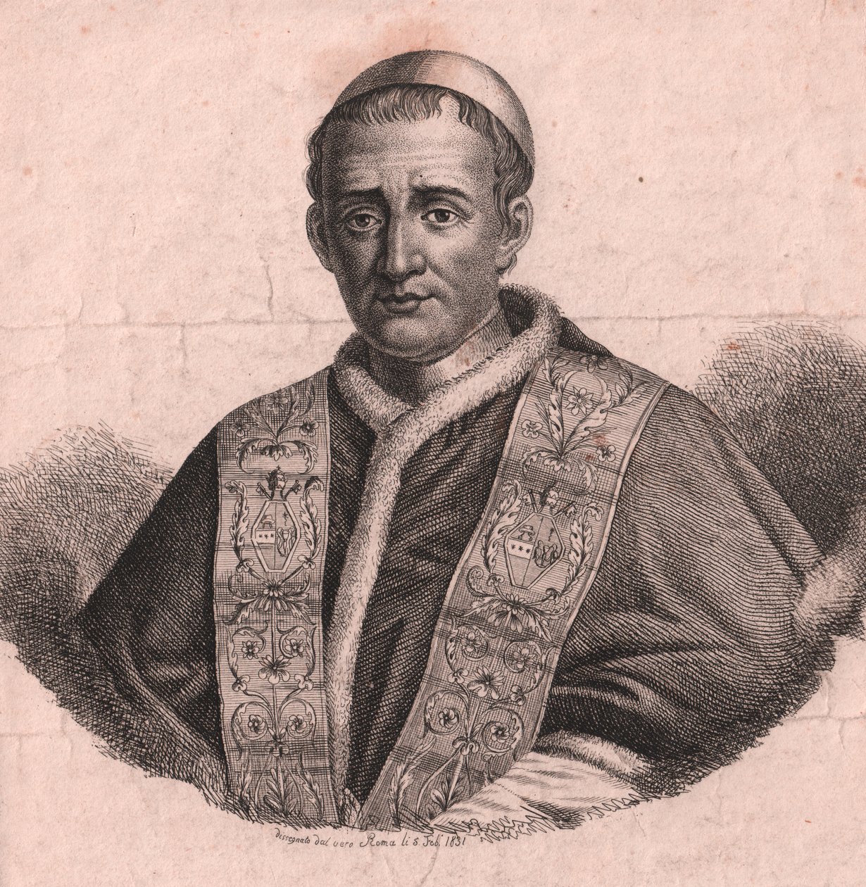 Retrato del Papa Gregorio XVI (1765-1846) de William Walcutt