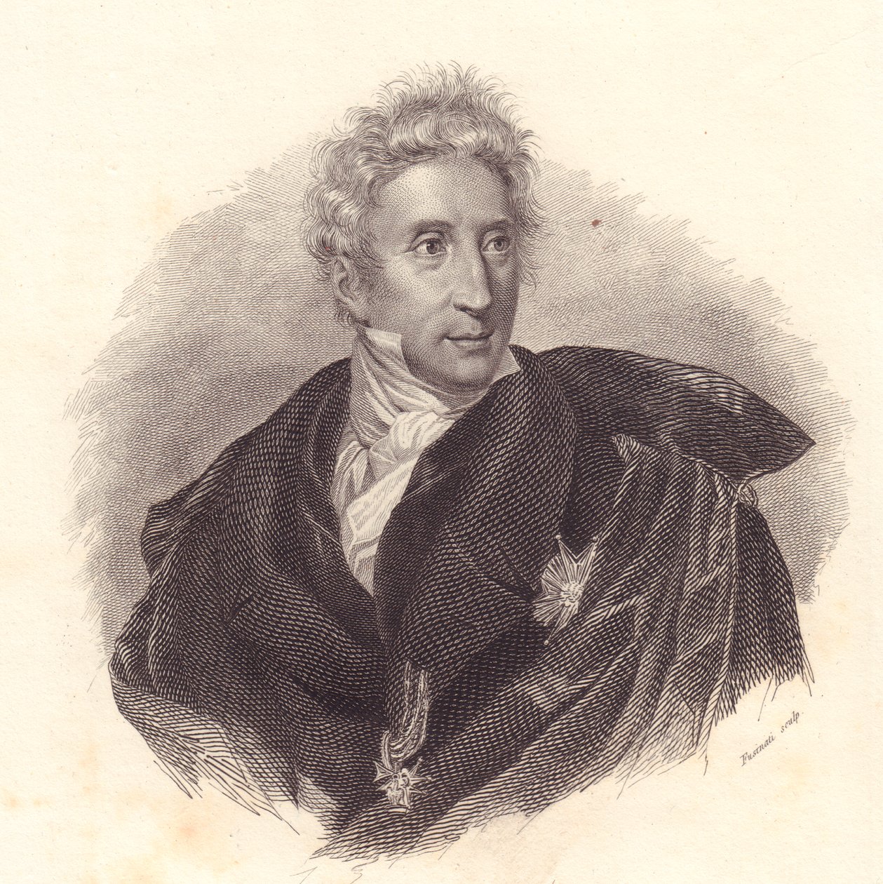 Retrato del historiador del arte Leopoldo Cicognara (1767-1834) de William Walcutt