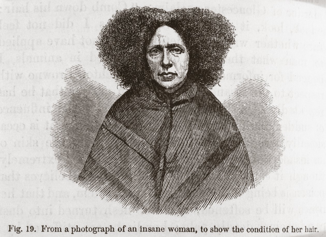 Psiquiatría Mujer insana de Frederick (attr. to) Barnard