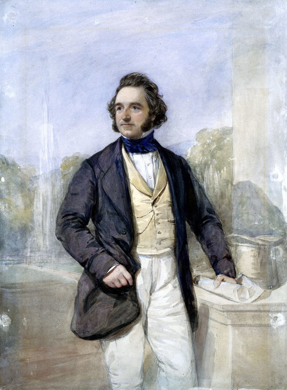 Sir Joseph Paxton, arquitecto inglés y diseñador del Crystal Palace, c 1851 de Ferdinand Georg Waldmuller