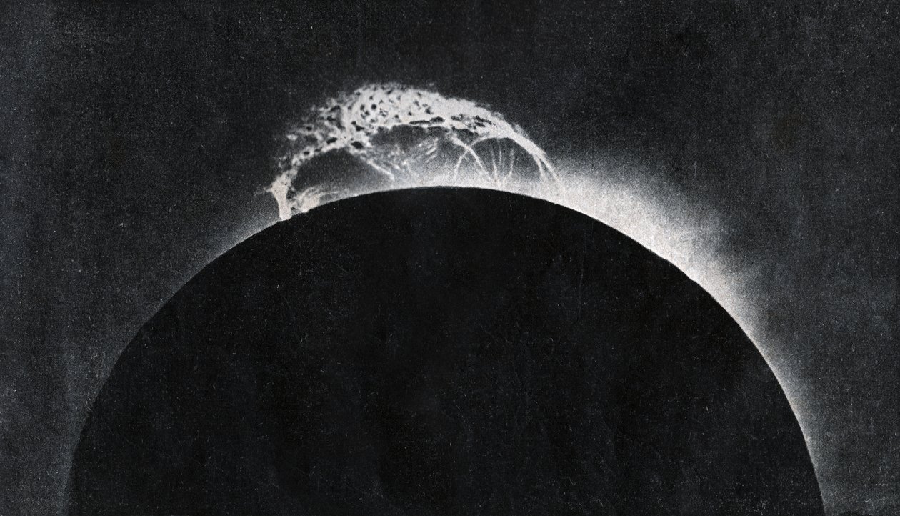 Erupción solar fotografiada en 1929 (impresión) de . .