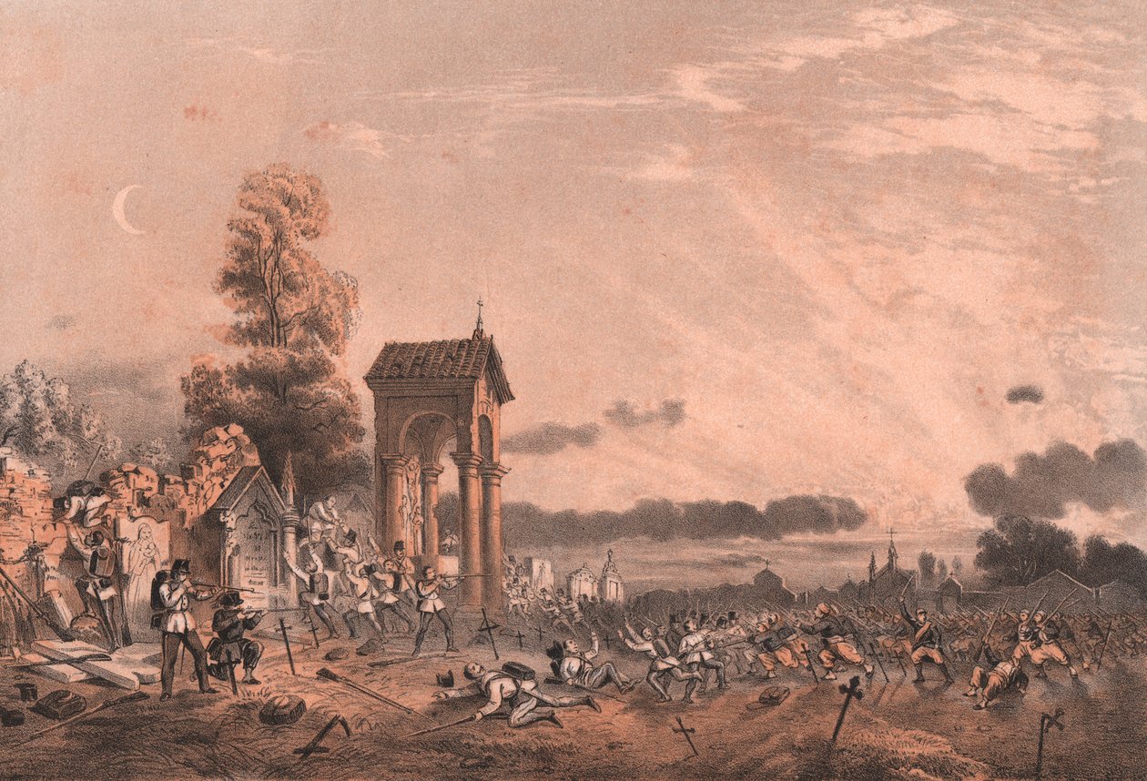 Toma del cementerio de Magenta, Lombardía de William Walcutt