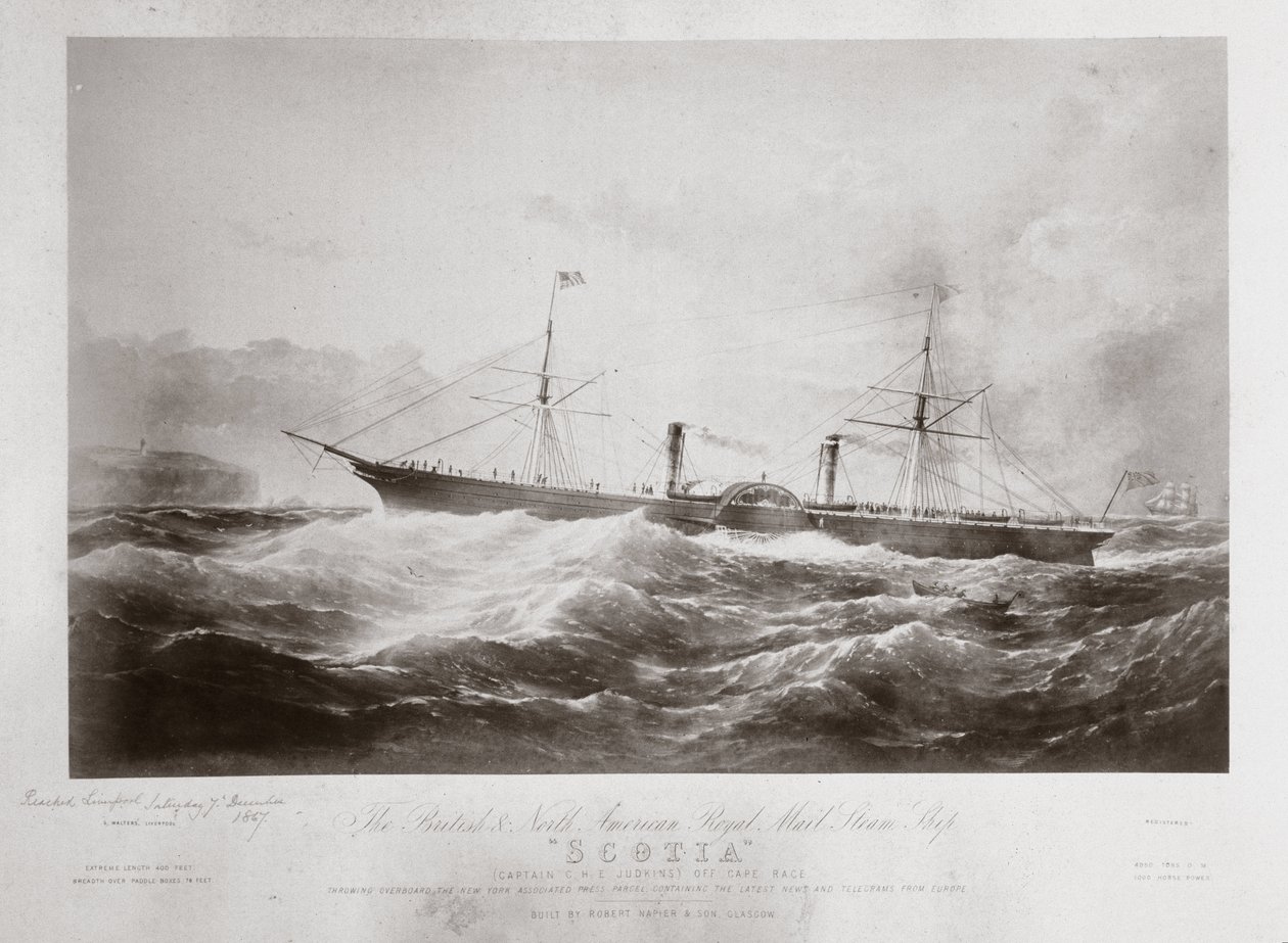 El barco de vapor de correo real británico y norteamericano 
