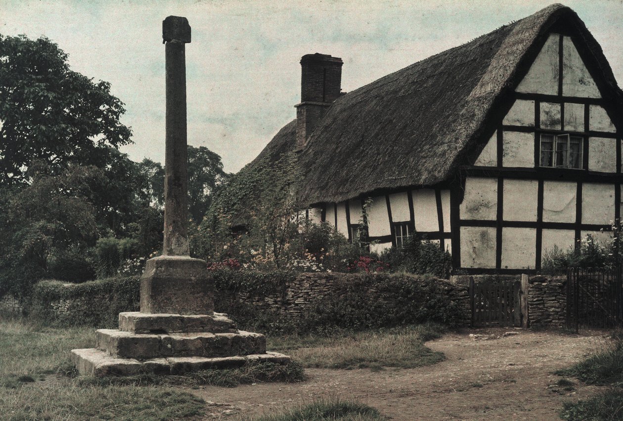 La cruz del pueblo, Ashton-Under-Hill, Gloucestershire de Frederick (attr. to) Barnard