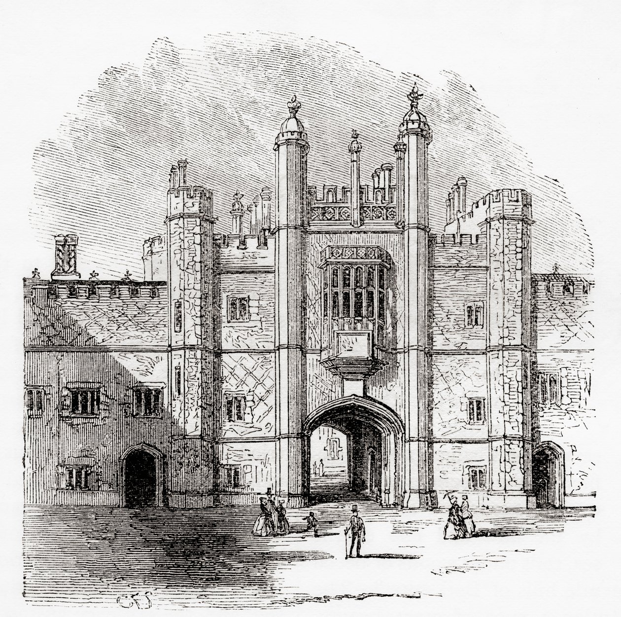 La puerta de entrada al Eton College, Eton, Berkshire, Inglaterra, vista aquí en el siglo XIX. de . .