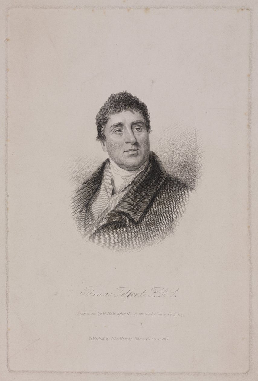 Thomas Telford FRS, ingeniero civil escocés, c 1810 de Frederick (attr. to) Barnard