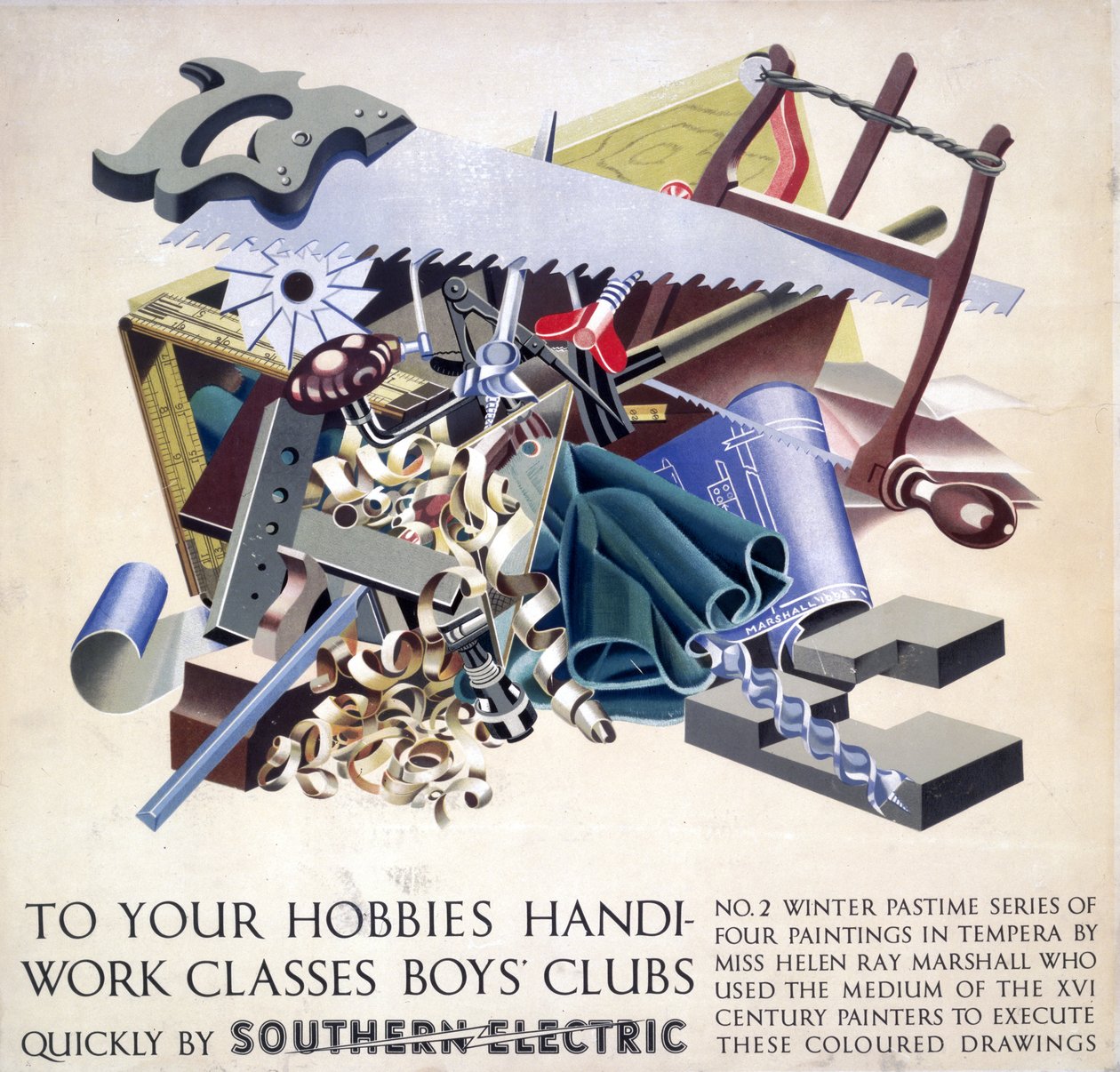 A tus pasatiempos, clases de manualidades, clubes de chicos, cartel de SR de Ferdinand Georg Waldmuller