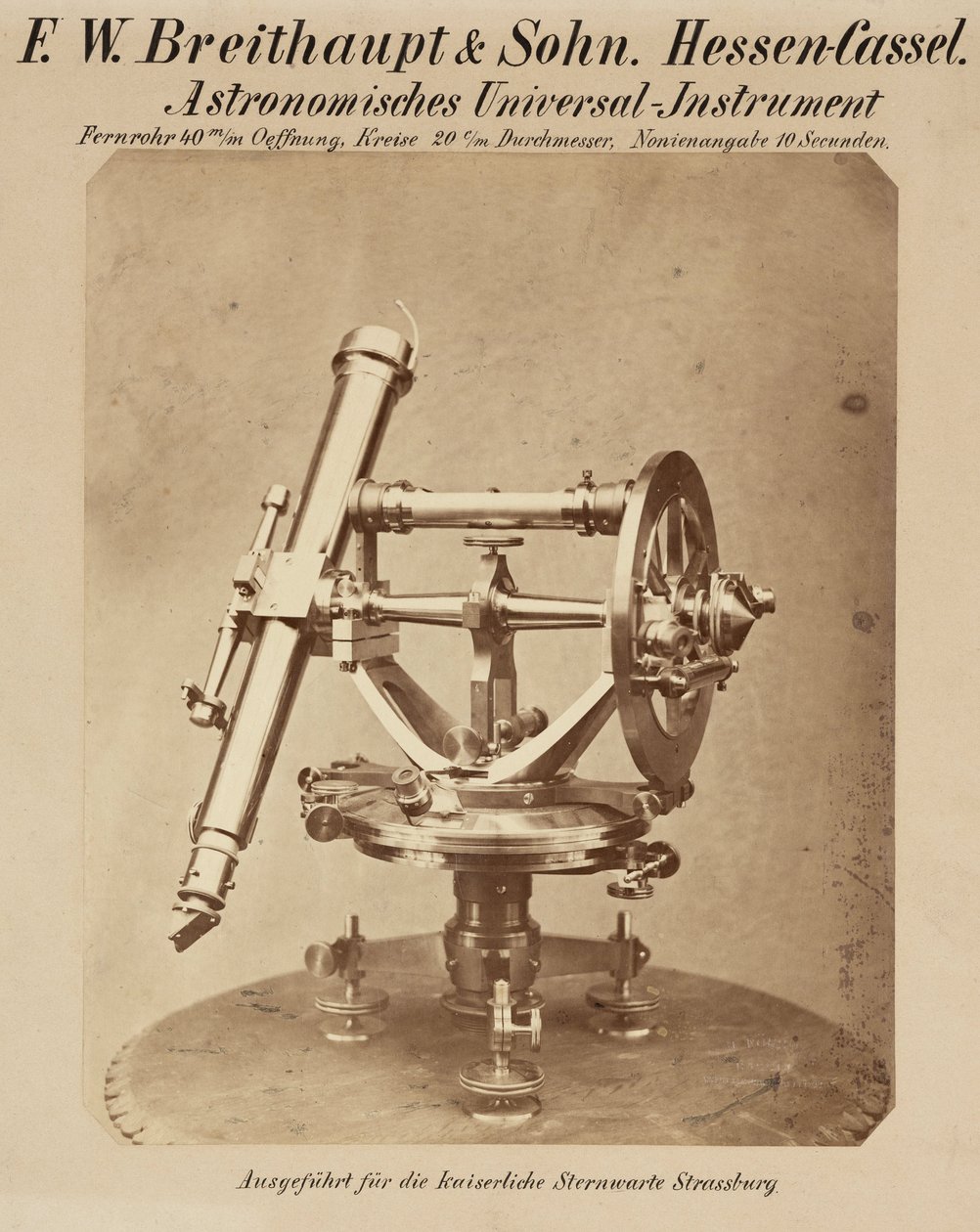 Círculo universal, Observatorio de Estrasburgo de Frederick (attr. to) Barnard