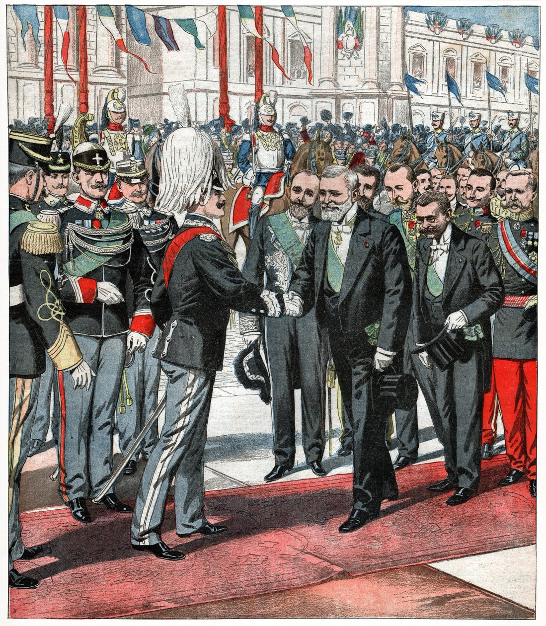 Víctor Manuel III y Émile Loubet de . .