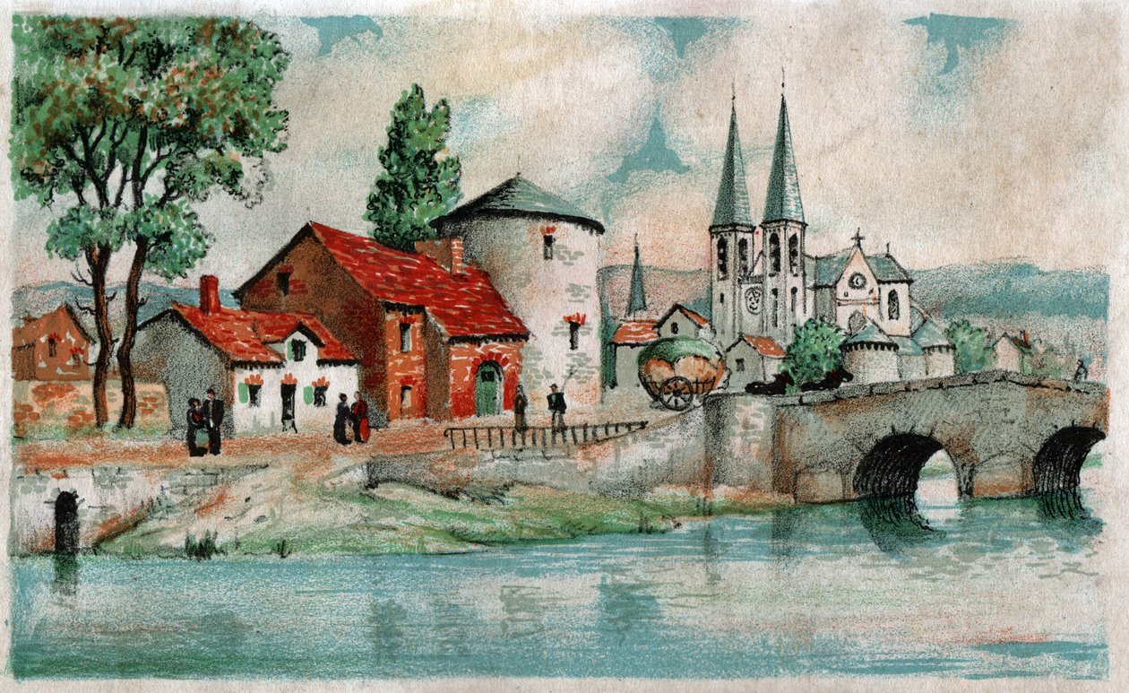 Pueblo alrededor de Carcasona, ca 1930 de . .