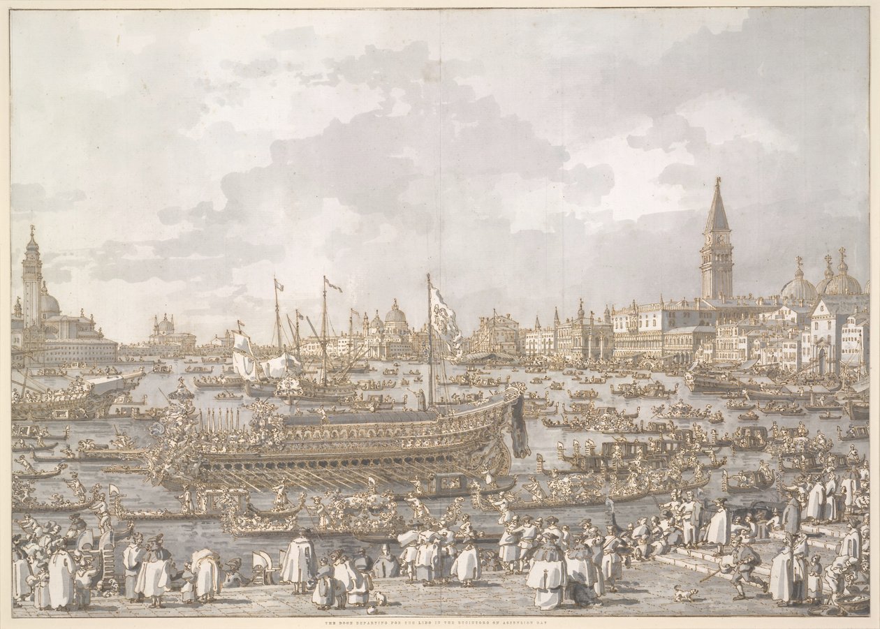 El Dux de Venecia partiendo hacia el Lido de Canaletto