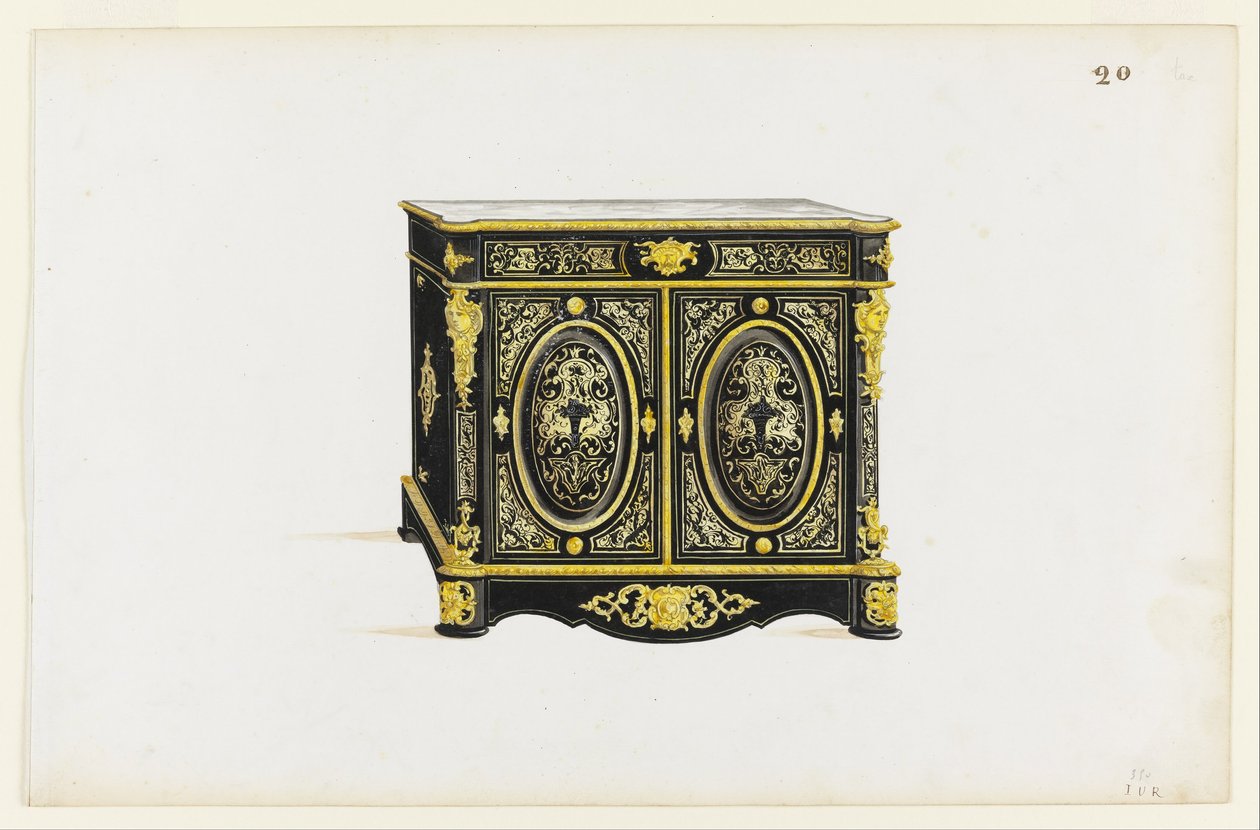 Diseño para un Gabinete en el Estilo Boulle de Pagny