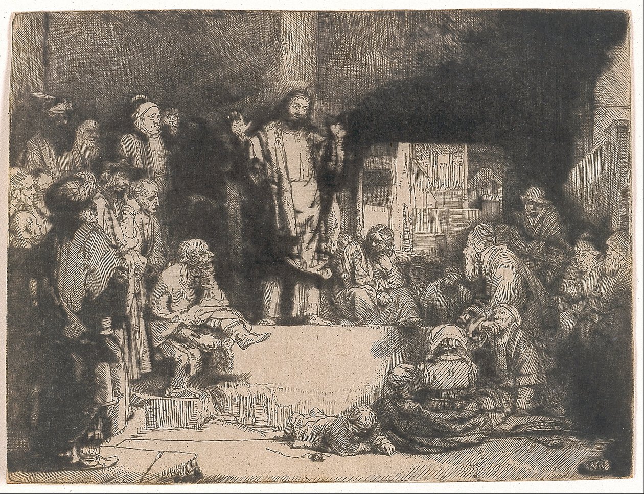Cristo Predicando (La Petite Tombe) de Rembrandt van Rijn