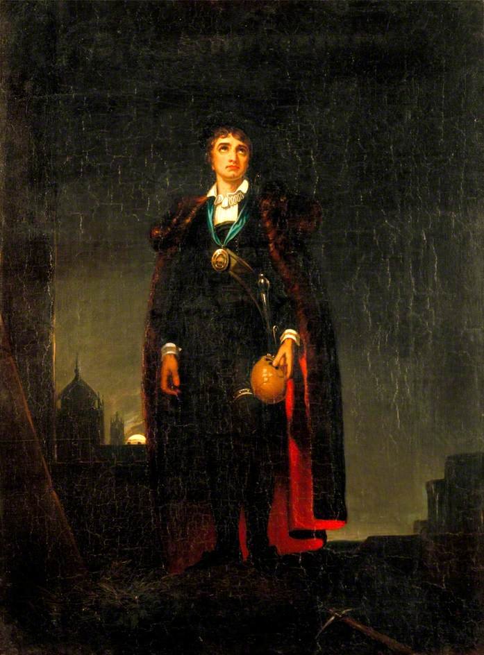 John Philip Kemble como Hamlet en Hamlet de William Shakespeare de after Thomas Lawrence