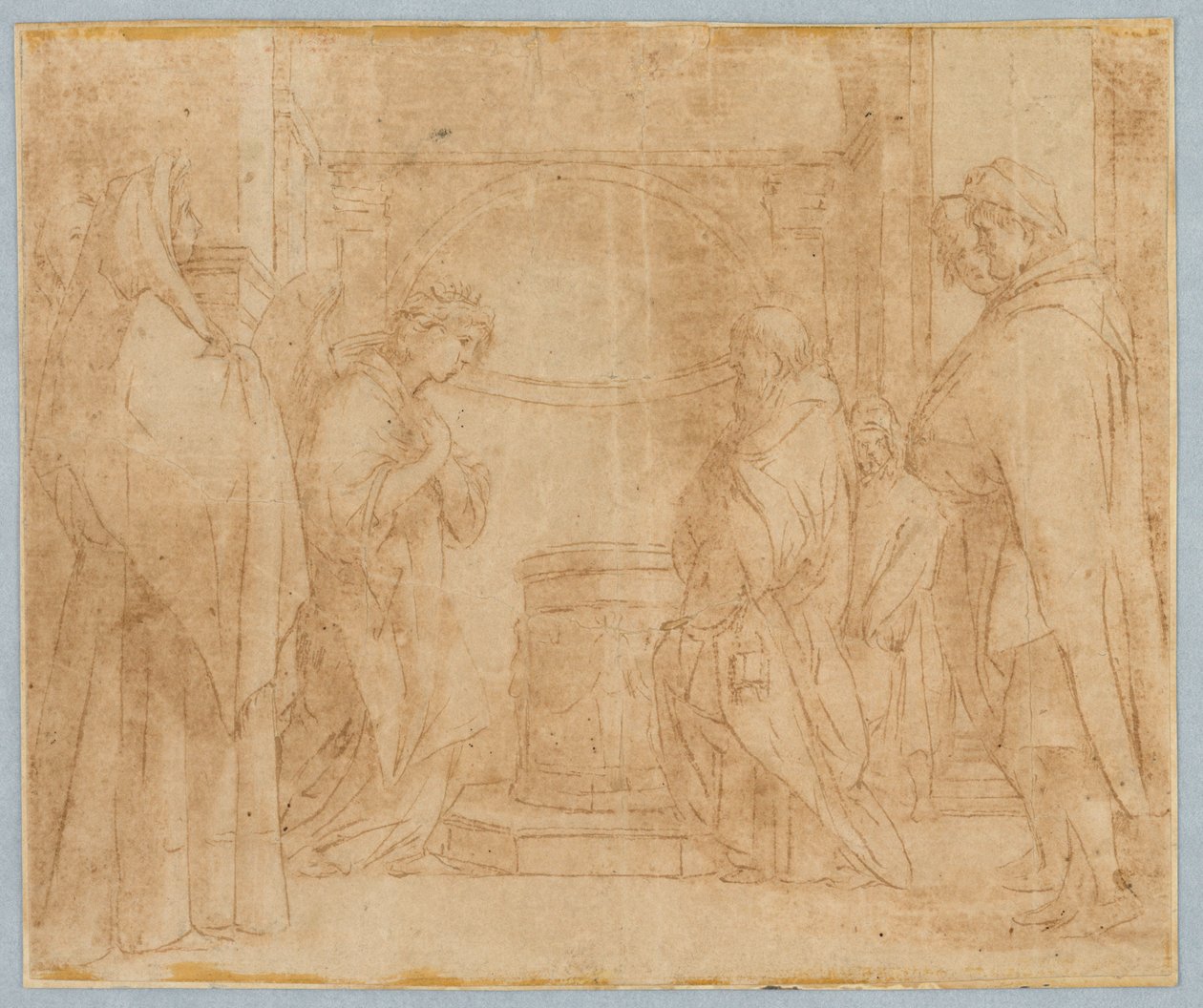 Copia después de la Anunciación del Ángel a Zacarías de after Andrea del Sarto