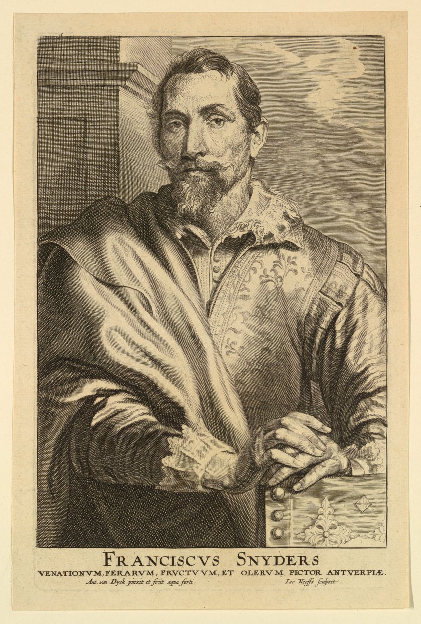 Retrato de Frans Snyders, de los Icones Principum Virorum de after Anthony van Dyck