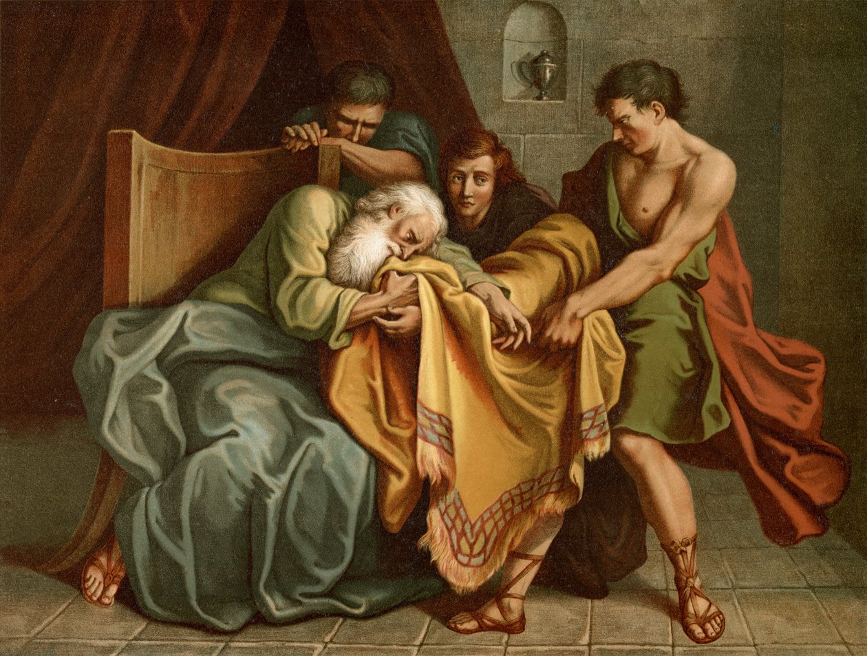 El abrigo ensangrentado de José de after Antoine Coypel