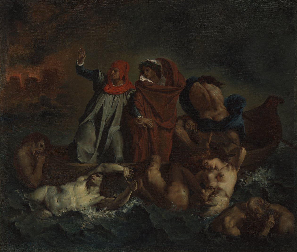 Corteza de Dante de after Eugène Delacroix