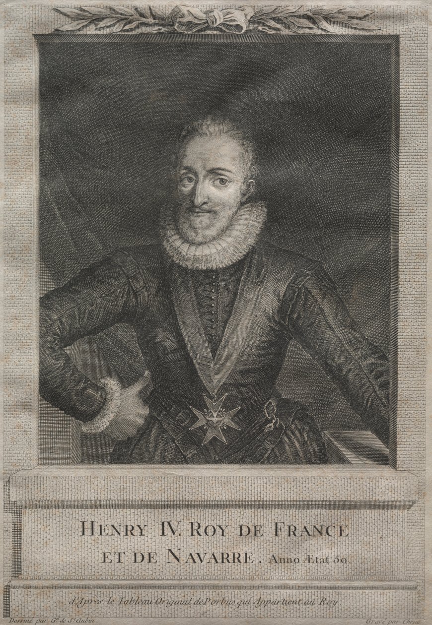 Enrique IV, Rey de Francia de after Gabriel de Saint Aubin