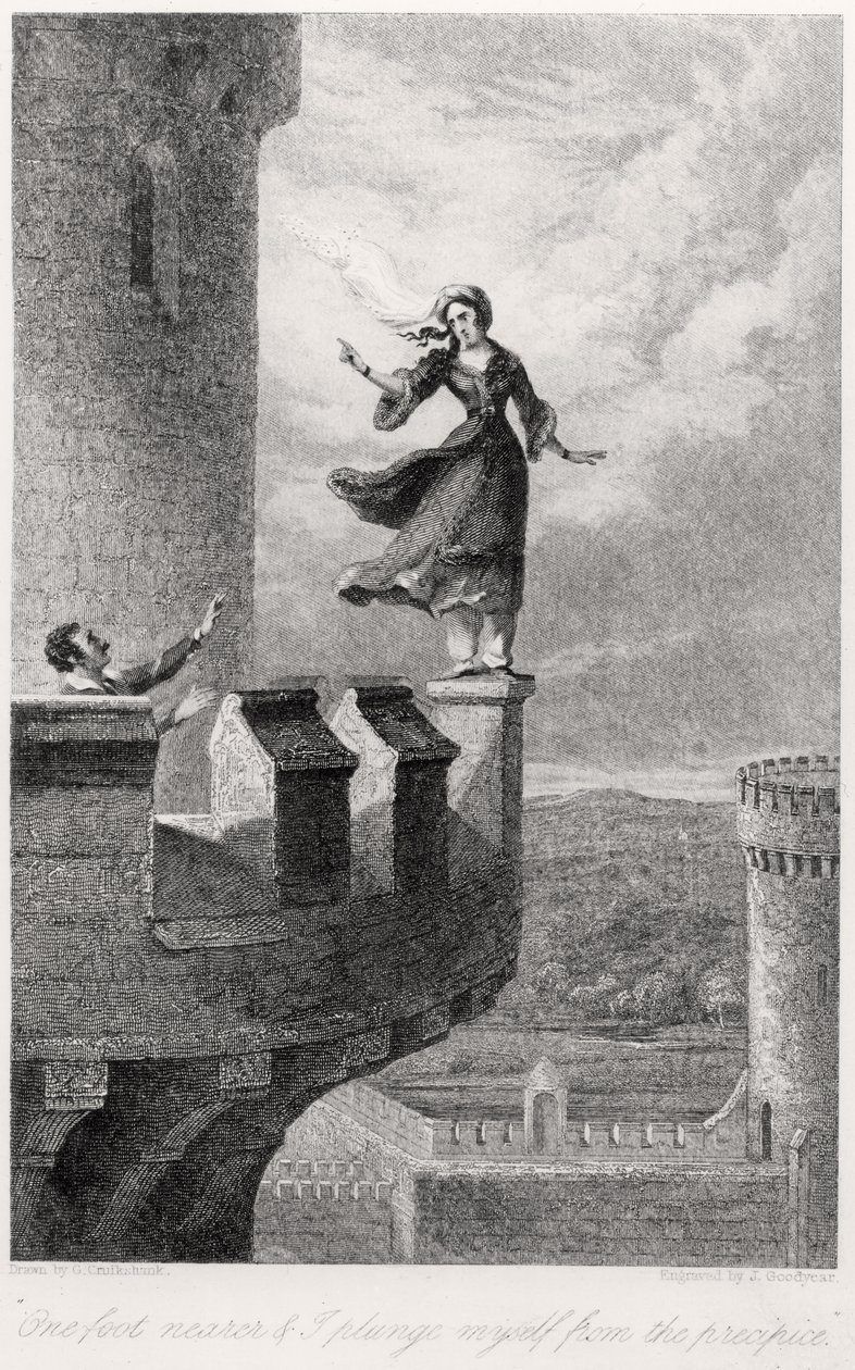 Rebeca, de Ivanhoe por Walter Scott de after George Cruikshank
