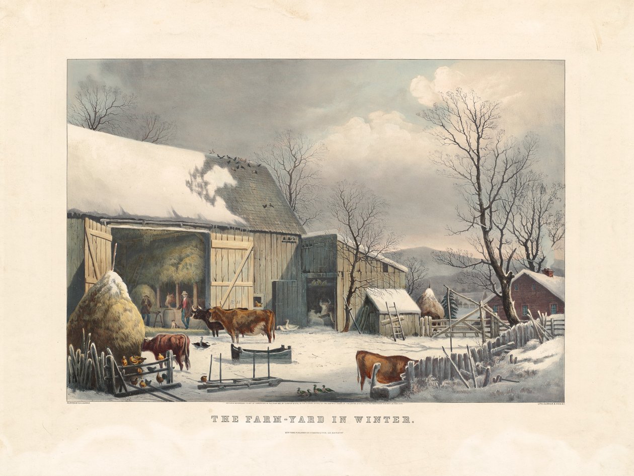 El Patio de la Granja en Invierno de after George Henry Durrie