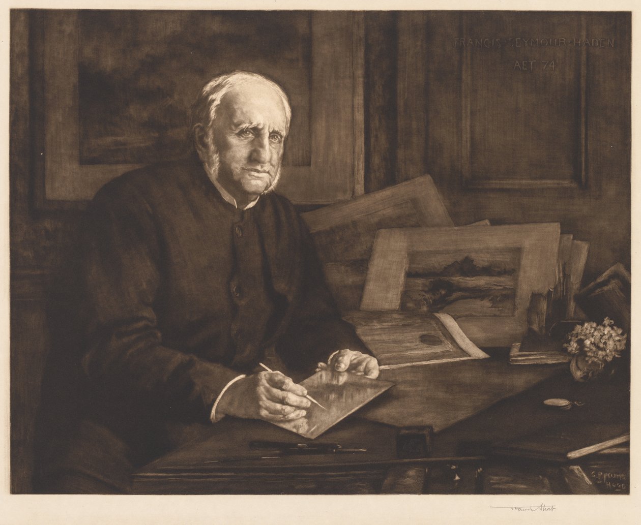 Sir Francis Seymour Haden de after George Percy Jacomb Hood