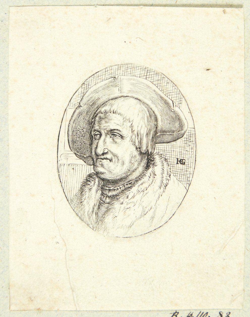 Retrato imaginario de un anciano con sombrero de after Hendrick Goltzius