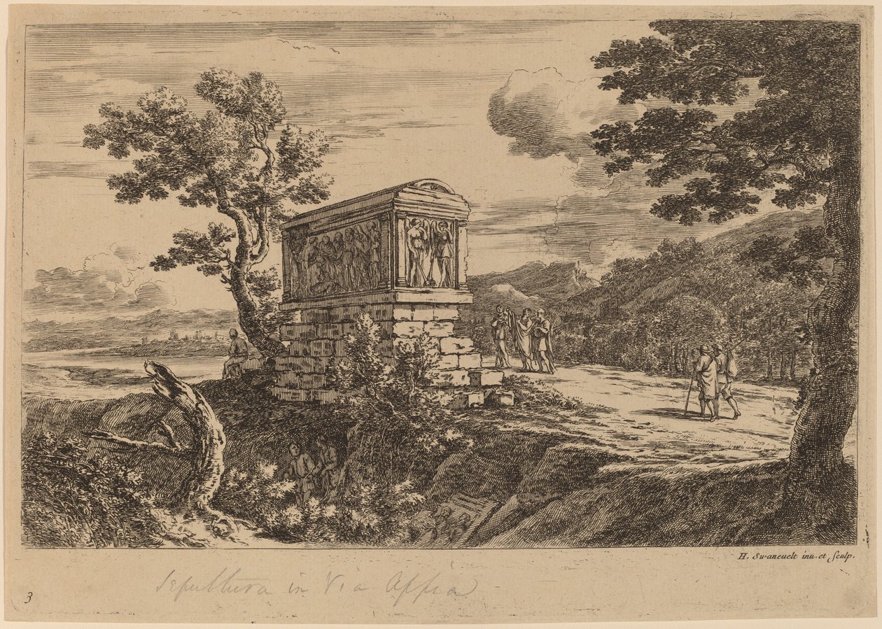 El Sarcófago Antiguo de after Herman van Swanevelt
