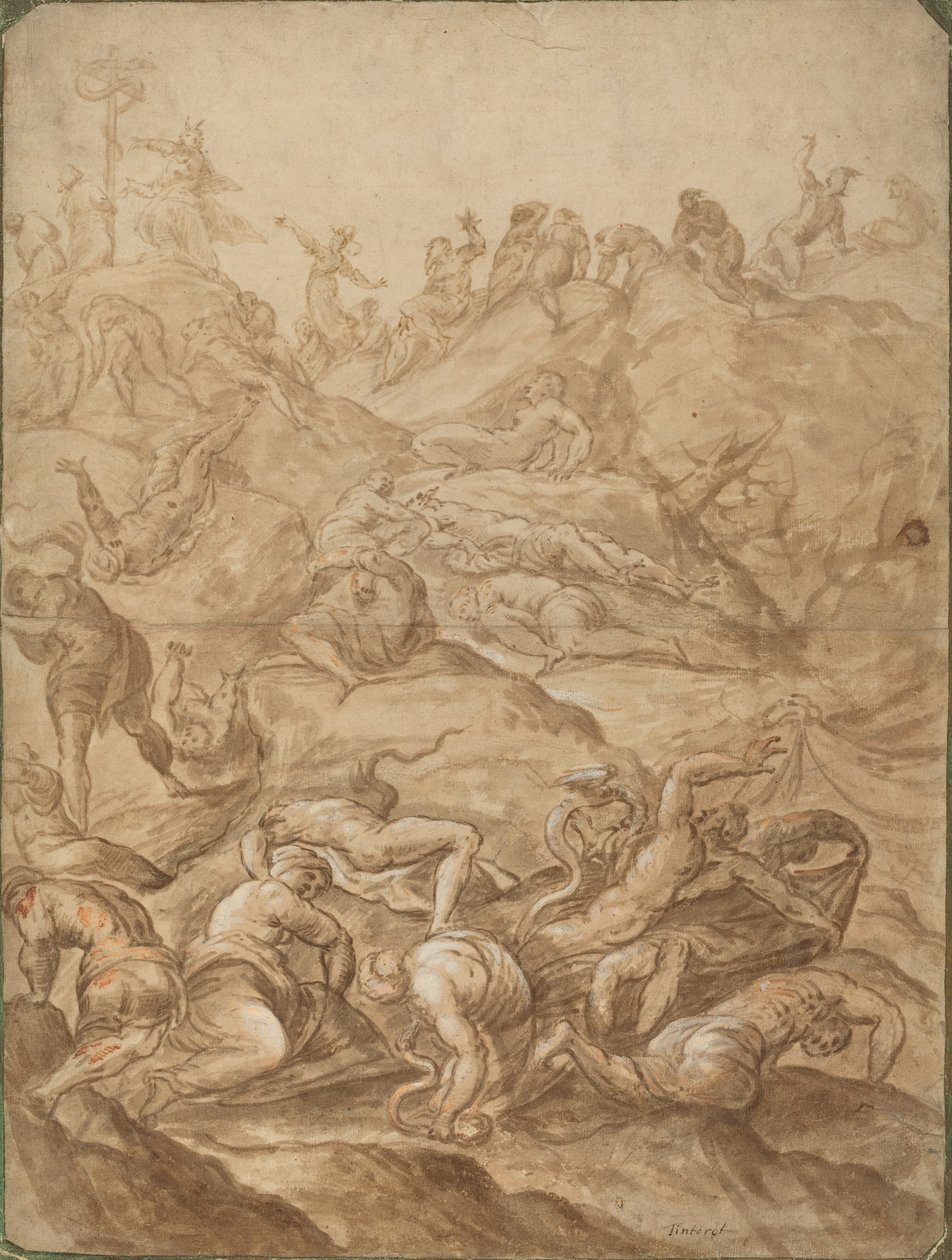 La serpiente de bronce de after Jacopo Tintoretto
