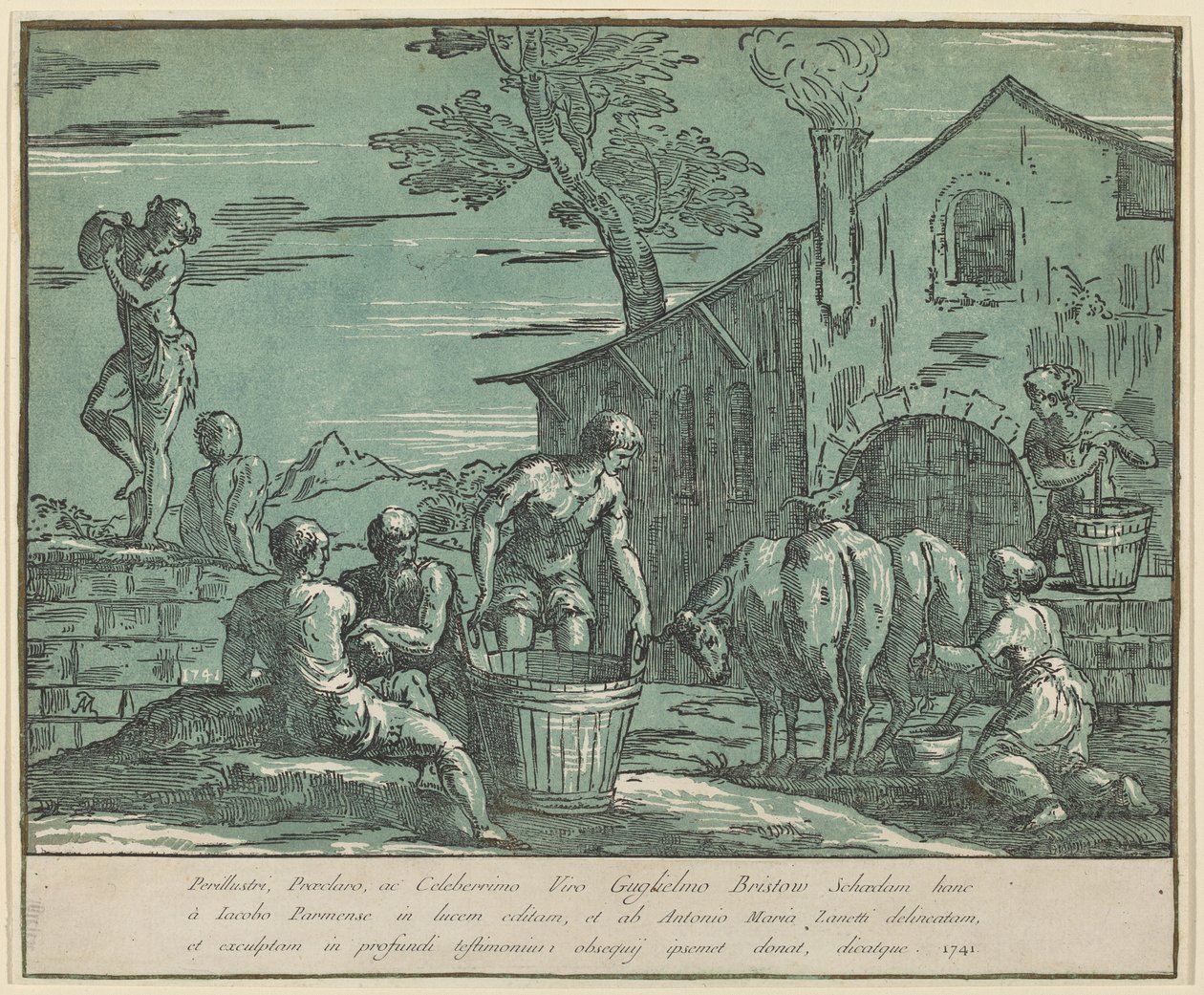 Escena pastoral de after Jacopo Zanguidi Anton Maria Zanetti I called Bertoia