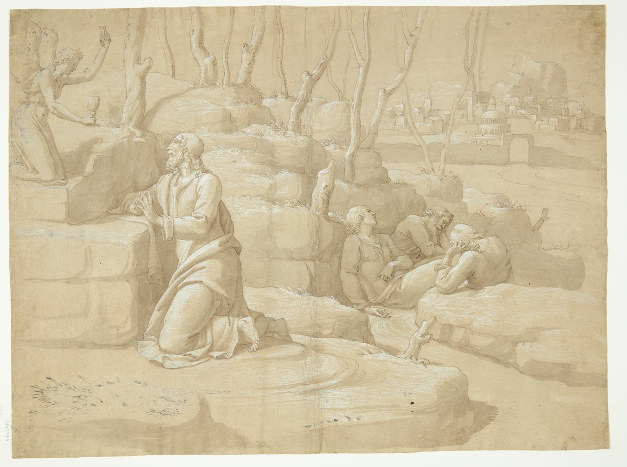 Jesús en el Huerto de Getsemaní de after Jacopo da Empoli